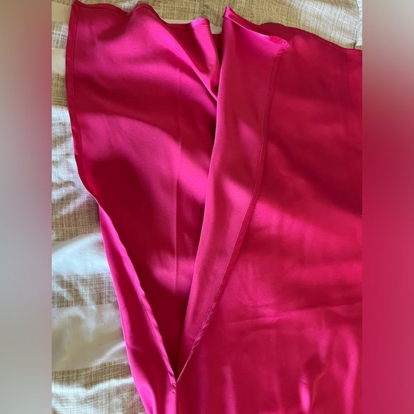 Pink Satin Maxi Dress - Picture 4 of 4